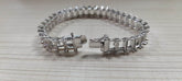Sterling Silver Semi Mount Bracelet Setting Emerald OCT 7x5mm - Syzjewelry